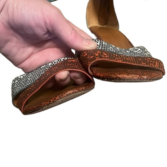 Rebecca Minkoff multicolor snake print ankle strap wedge sandals - Picture 6 of 11